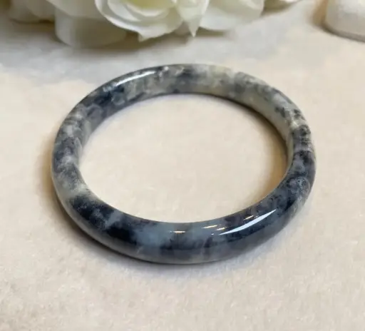天然黑棕色玉手鐲 Natural Black Brown Jade Bangle Bracele